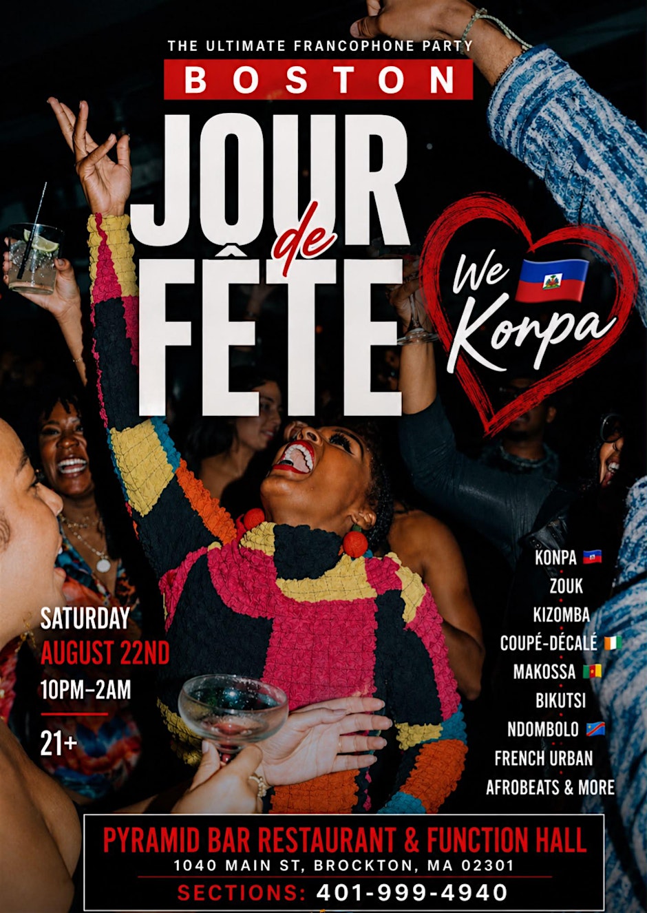 JOUR de FETE |Boston Francophone Party| Konpa | Kizomba| French Hits |