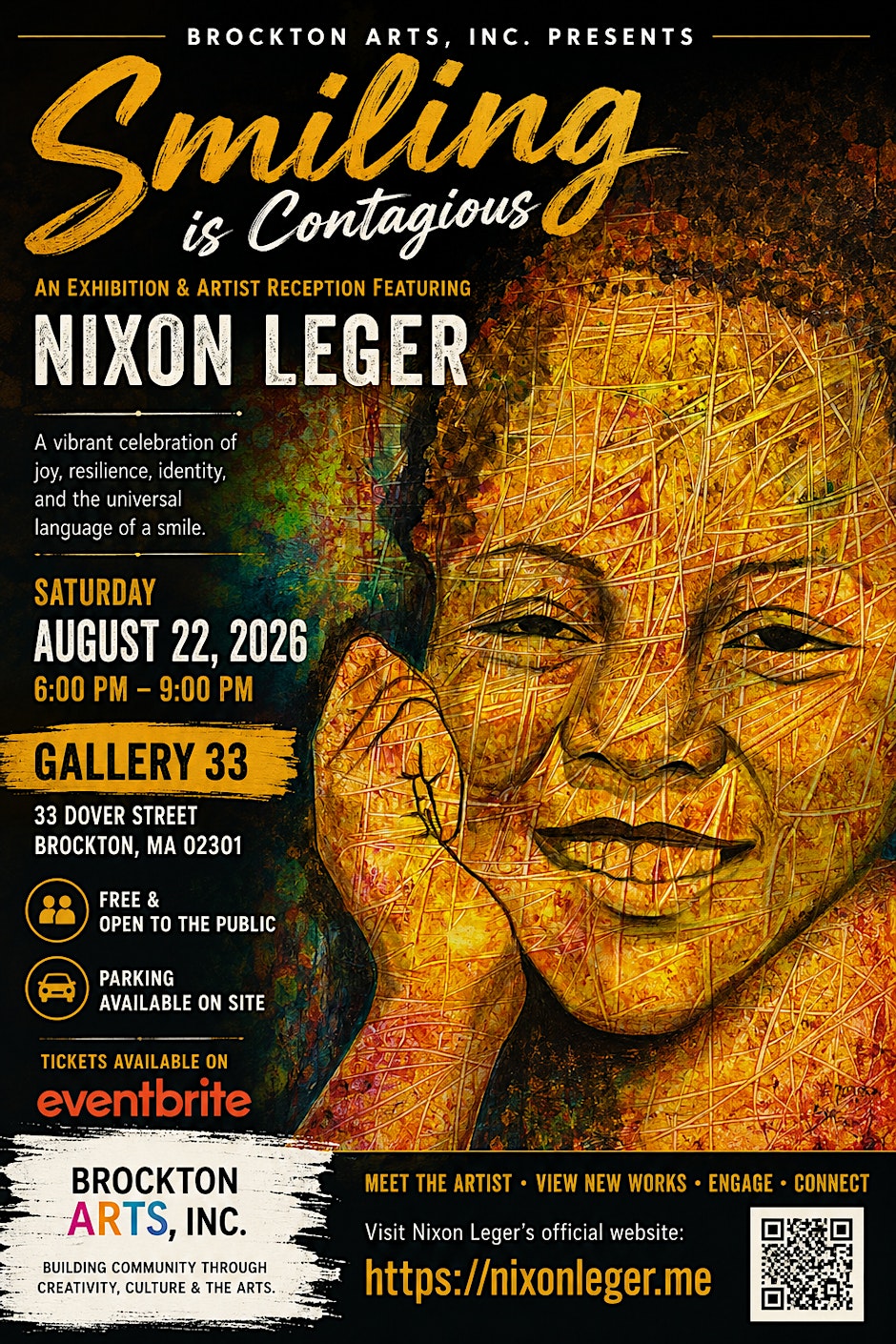 Smiling Is Contagious artist reception for Nixon Leger