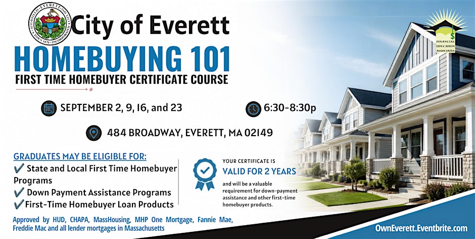 Homebuying 101 Wednesdays September 2, 9, 16, 23, 2026