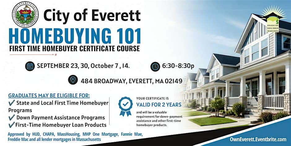 Homebuying 101 Wednesdays September 23, 30, October 7 and 14, 2026