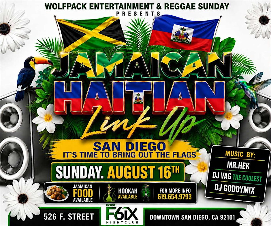 Jamaican Haitian Link Caribbean Flag Party