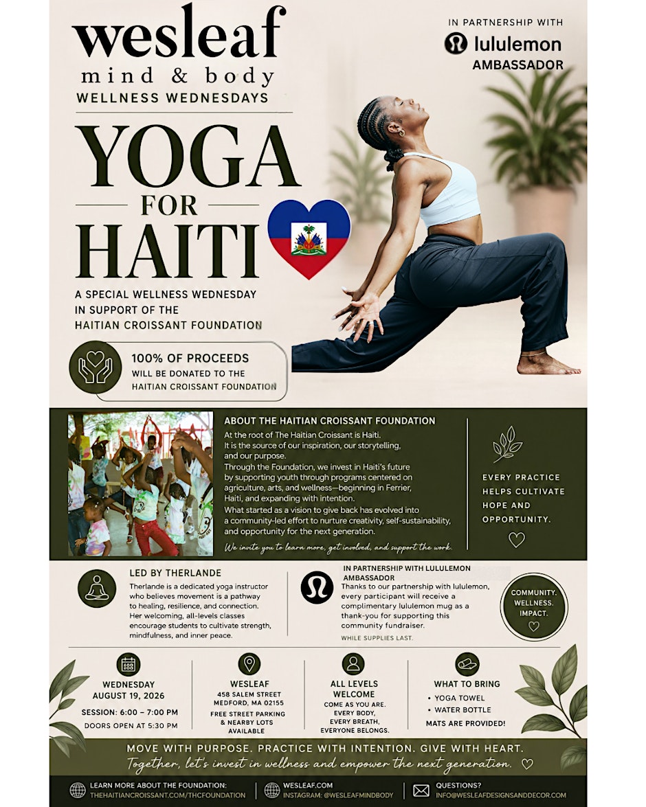 Wesleaf Wellness Wednesday: Yoga for Haiti