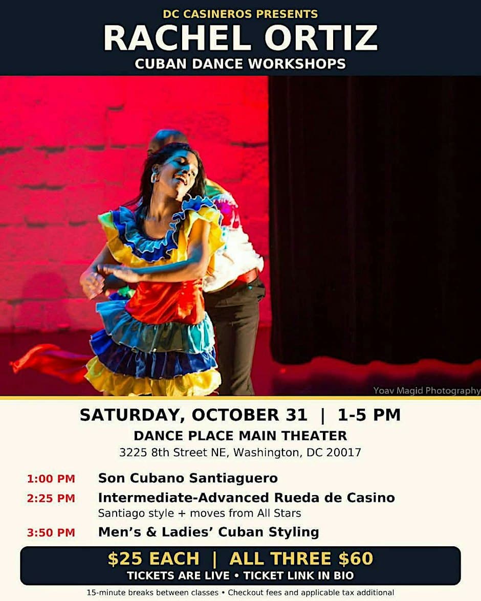 Cuban Dance Workshops with Rachel Ortiz | DC Casineros